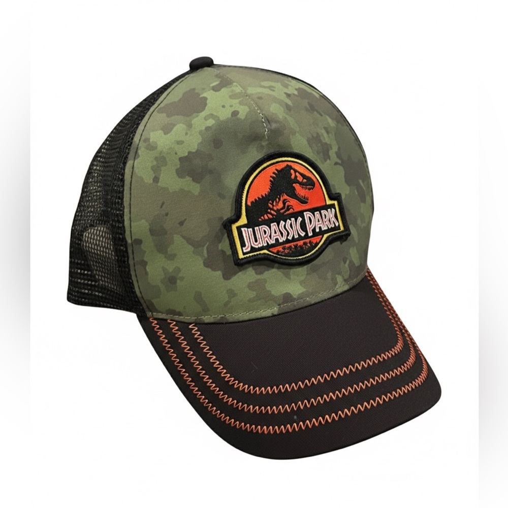 JURASSIC PARK Snapback Baseball Hat Camoflouge Black NWT Boys OS